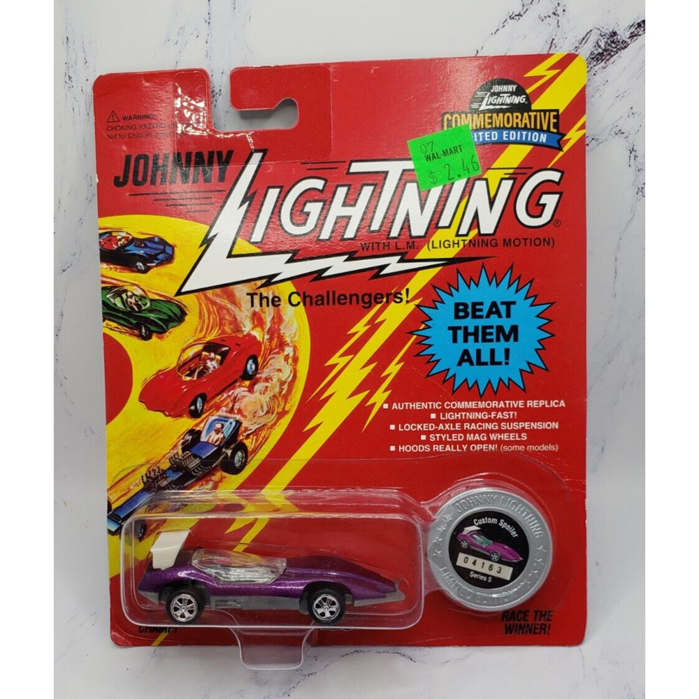 Johnny Lightning The Challengers Custom Spoiler Purple Diecast 1/64 Scale